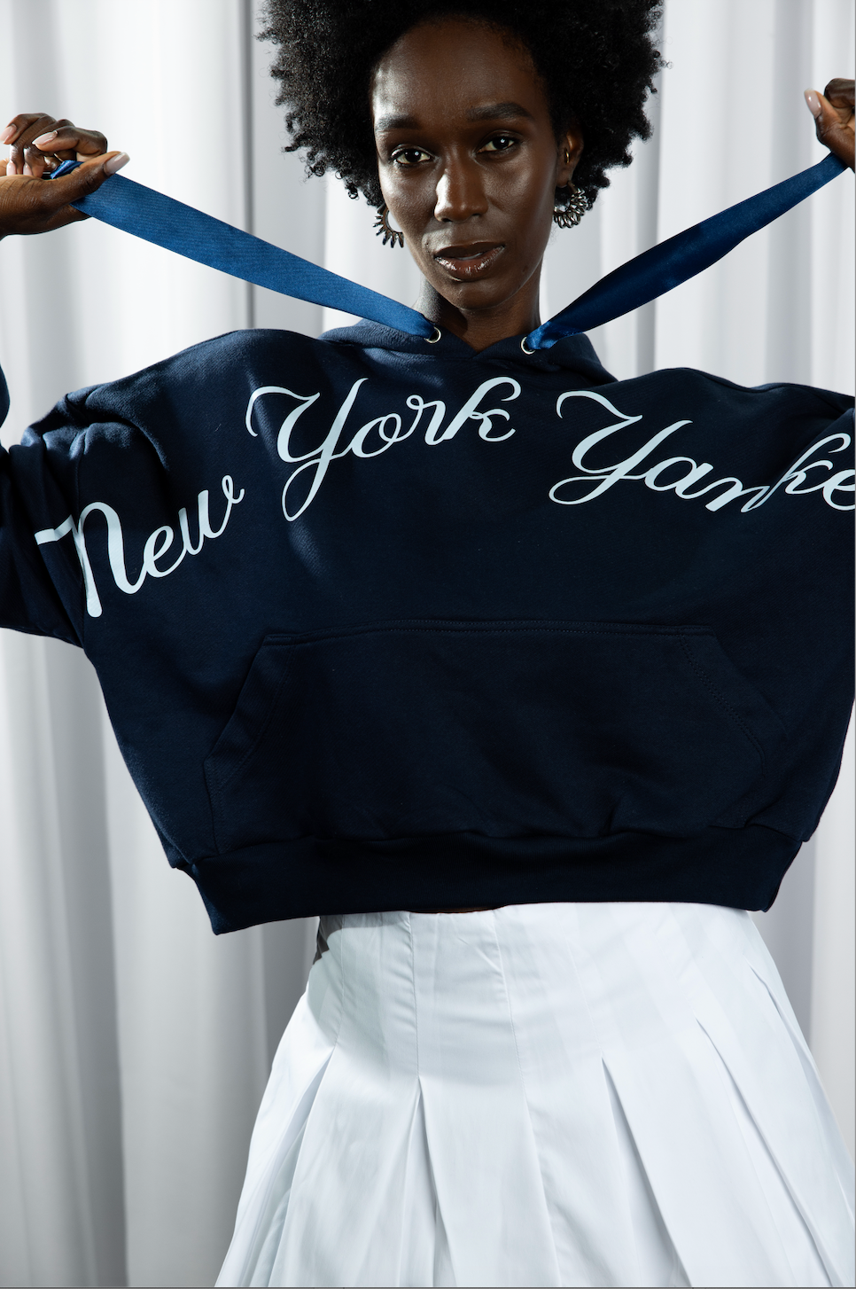 Yankees Asymmetrical  Hoodie