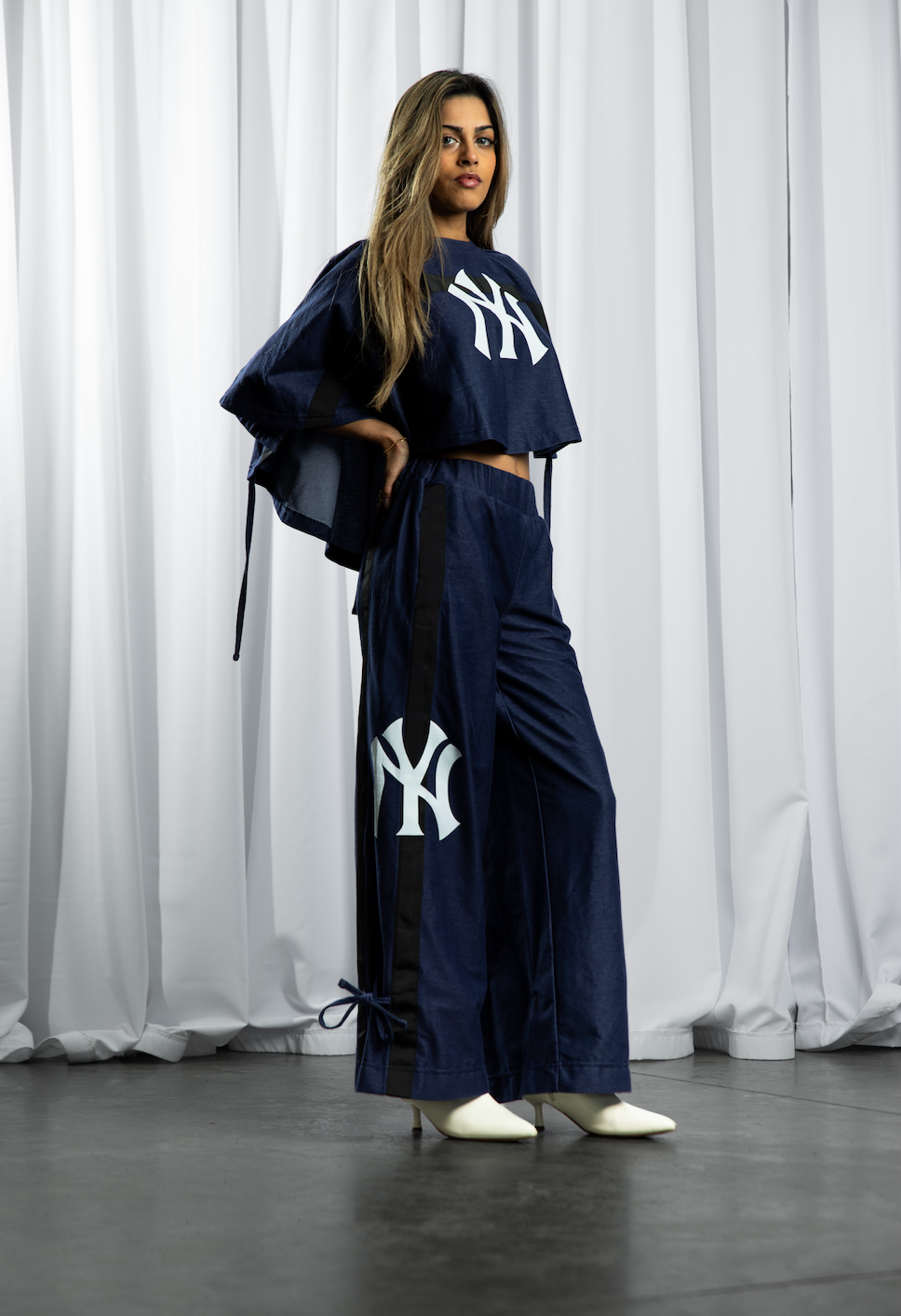 New York Stripe Crop Pants
