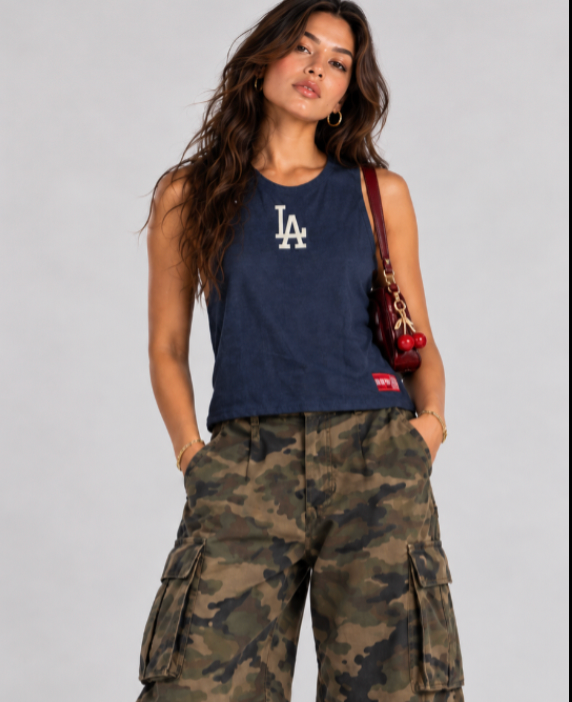 Dodgers Raw Edge Tank