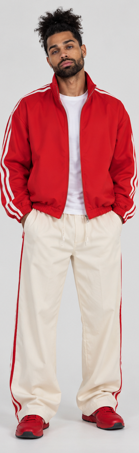 Racing Stripe Cropped Track Jacket