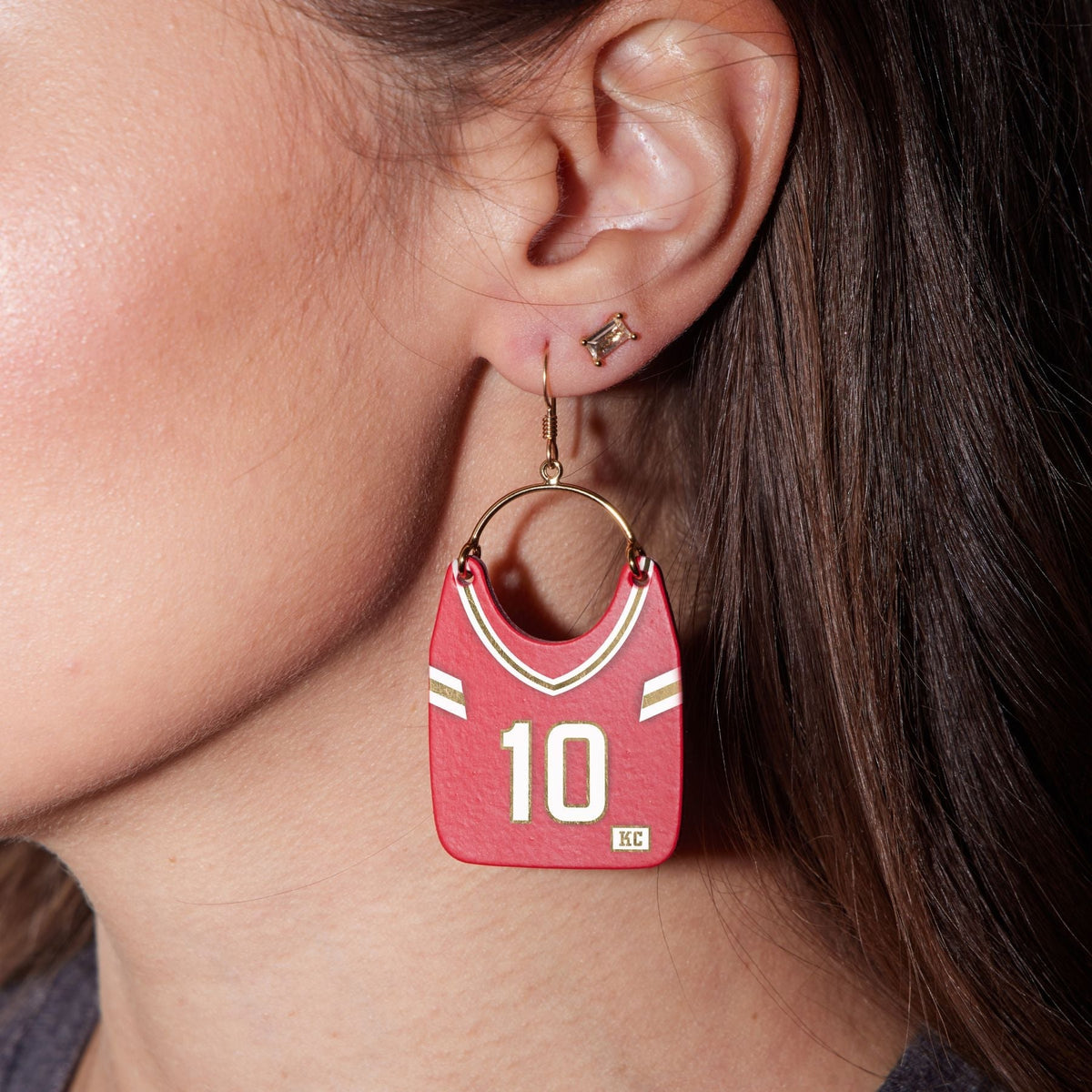 Kansas City Jersey Earring #10